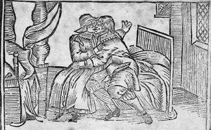 情侣接吻，来自&39;Roxburghe Ballads&39;的插图 作者 英语学校